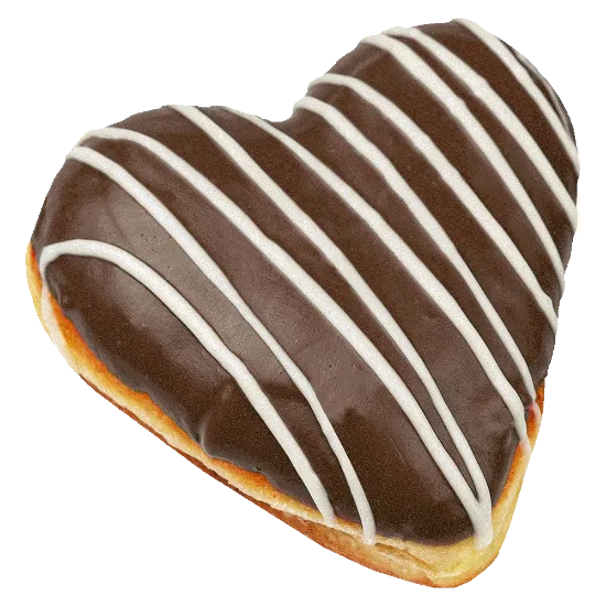 Chocolate Filled Doughnut Heart - دونتس فيلد شيكولاتة قلب