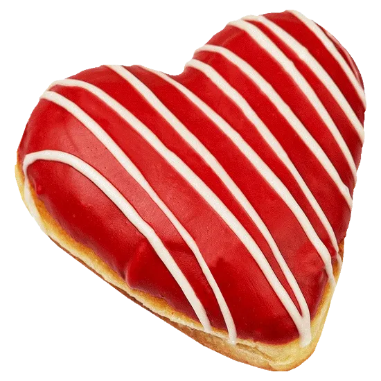 Strawberry Filled Doughnut Heart - دونتس فيلد فراولة قلب