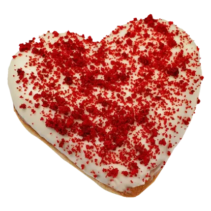 Cheese Red Velvet Filled Doughnut Heart - دونتس فيلد تشيز ريد فيلفت قلب