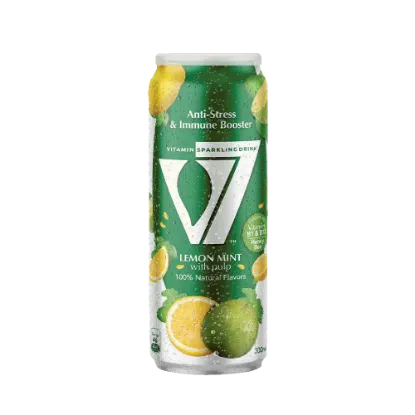V7 Lemon Mint Sparkling Drink - 300ml - مشروب غازي V7 بنكهة ليمون النعناع - 300 مللي
